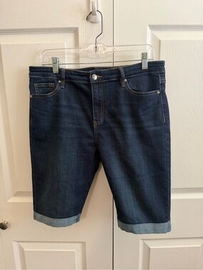 Buffalo David Bitton Women's Dark Blue Denim Bermuda Shorts